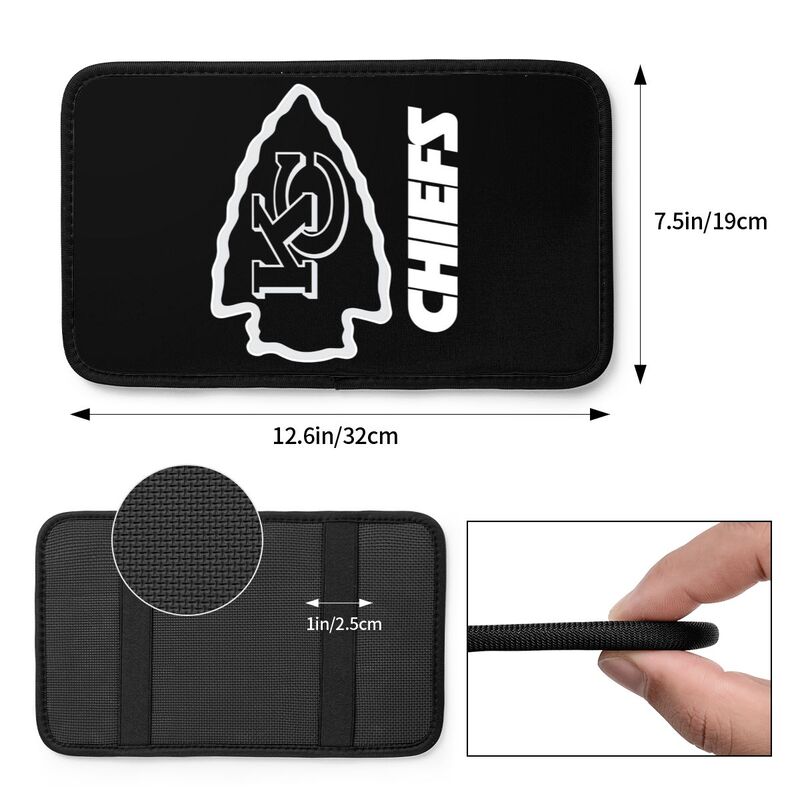 Kansas City Chiefs1 Printed car center armrest box pad anti slip pad