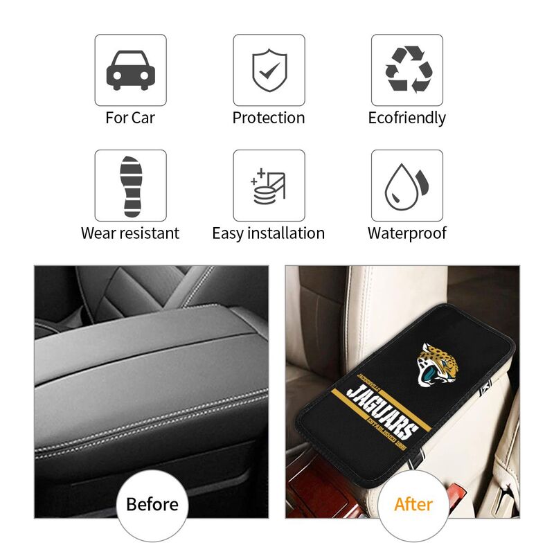 Jacksonville Jaguars Printed car armrest box pad Protective pad