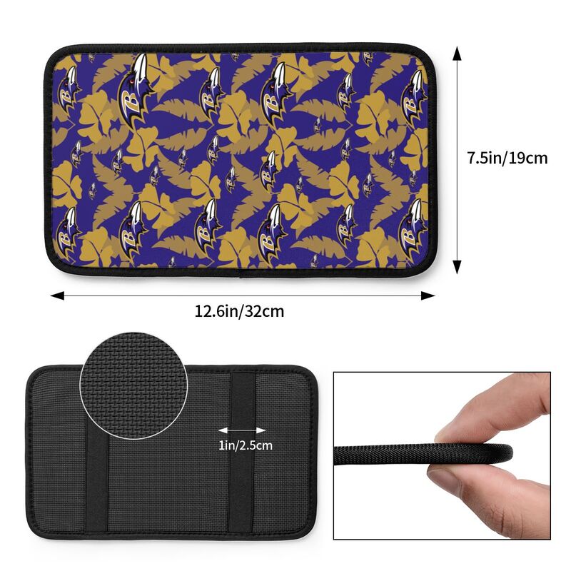 Baltimore Ravens printing Center console armrest pad car armrest protective cover car