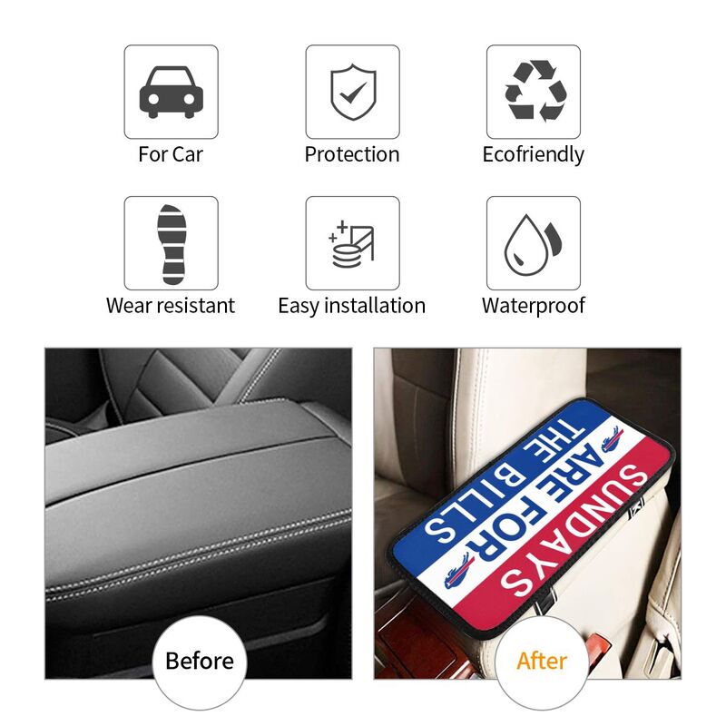 Buffalo Bills Personalized printed car armrest cover Car handrail box cushion