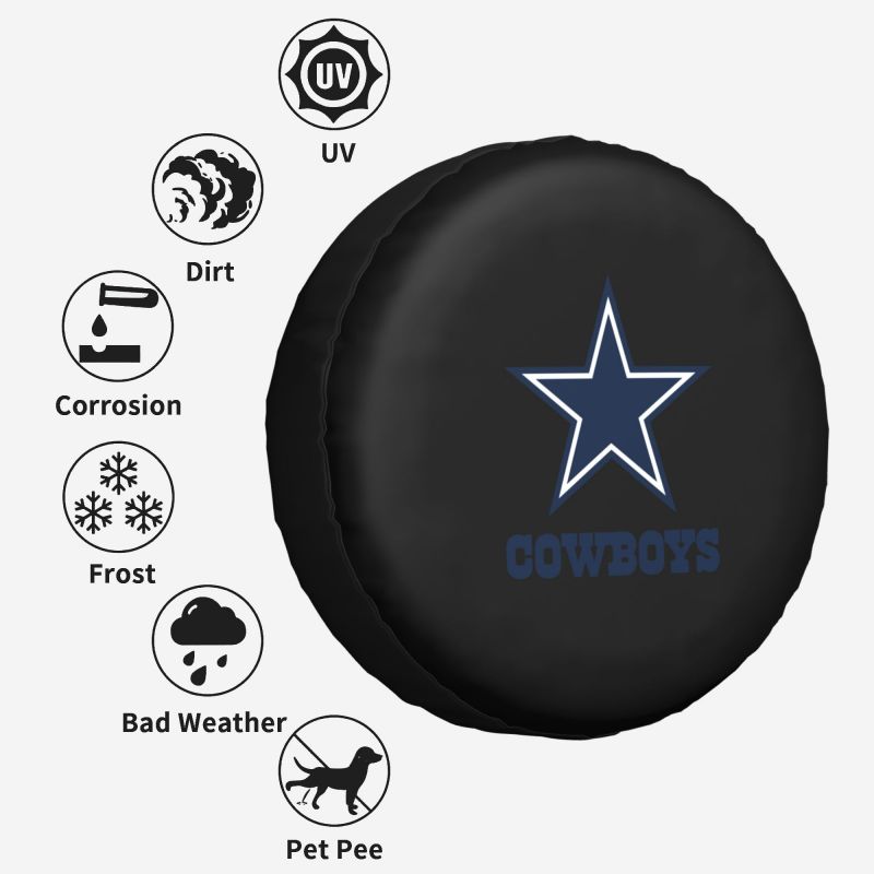 Dallas Cowboys Car tire protective cover waterproof and dustproof tire cover