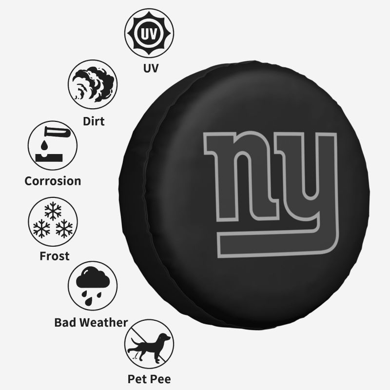 New York Giants 4 Car tire protective cover waterproof and dustproof tire cover