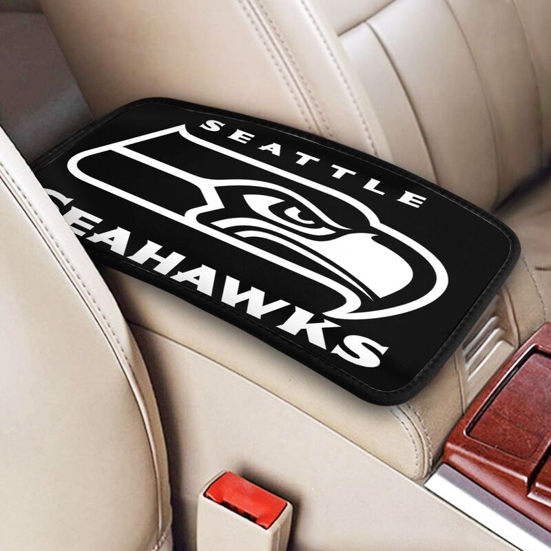 Car armrest box pad Seattle Seahawks 3 Printed center armrest box pad protective pad