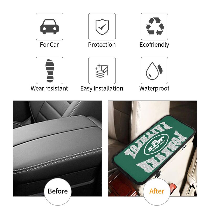 New York Jets Print car armrest box cover armrest protective cover