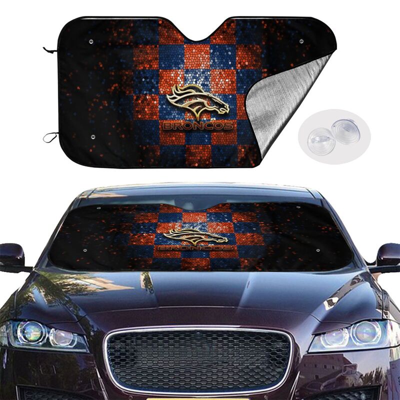Denver Broncos 3 Print Car windshield sunshades suitable for front Car windshield sunshades
