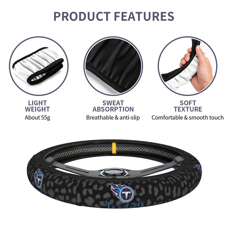 Tennessee Titans Printed elastic steering wheel cover car anti-skid cover
