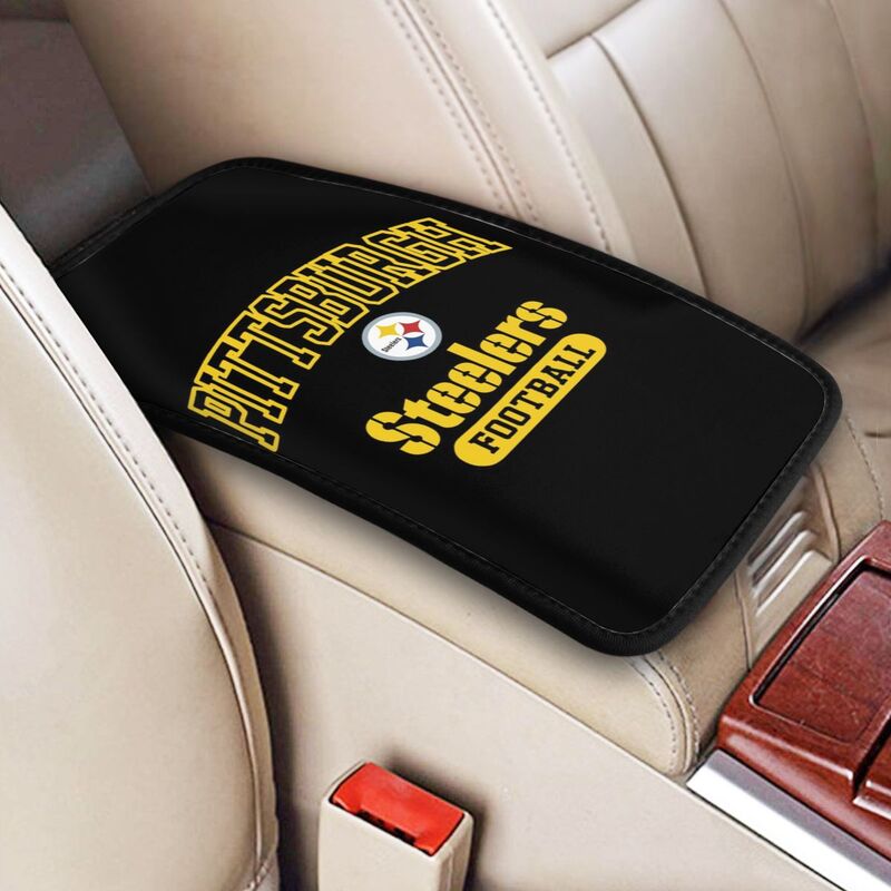 Car armrest box pad Pittsburgh Steelers 5 Printed central armrest box pad protective pad