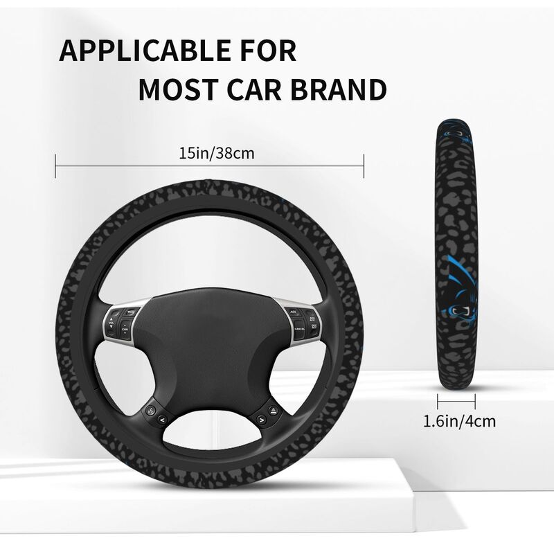 Carolina Panthers Printed elastic steering wheel cover car anti-skid cover