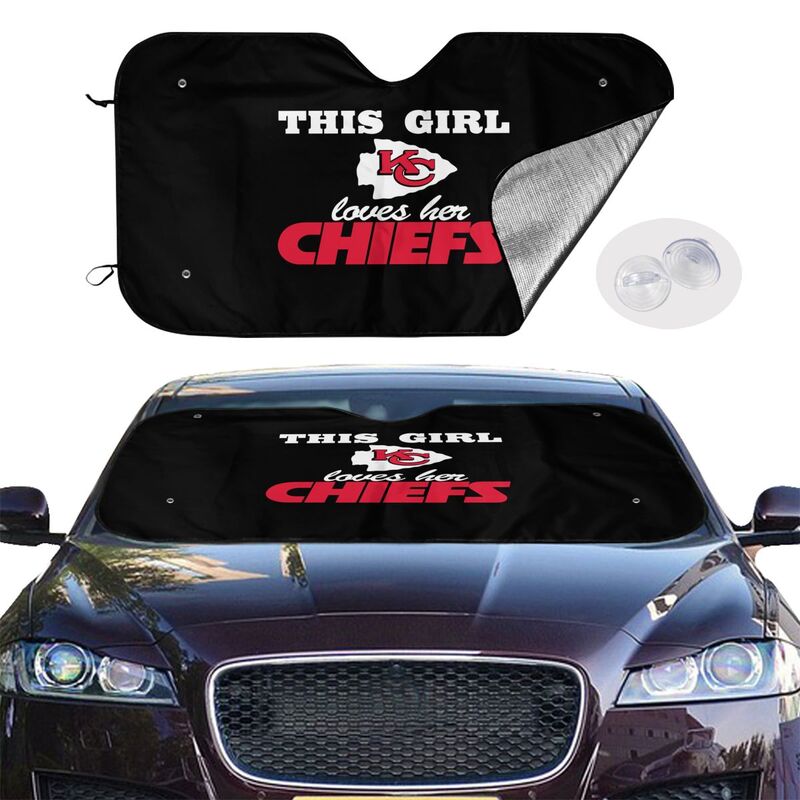 Kansas City Chiefs Printing multi size car front windshield sunshade car windshield sunshade
