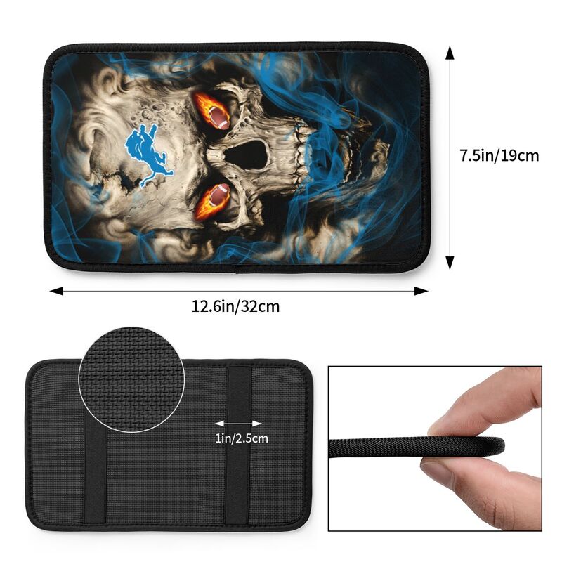 Detroit Lions Printed car armrest box pad elbow support anti slip pad