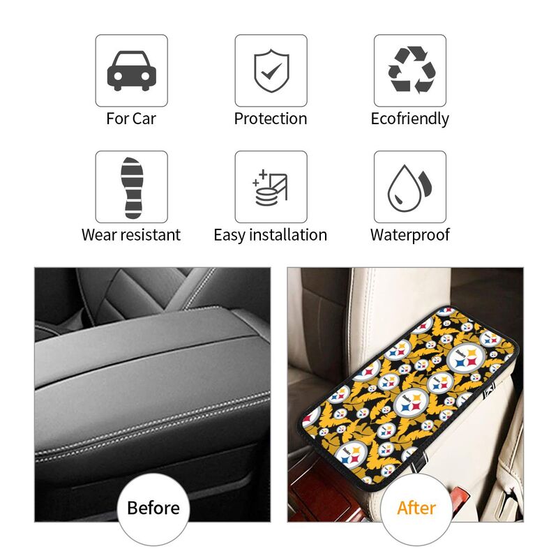 Pittsburgh Steelers printing Center console armrest pad car armrest protective cover car