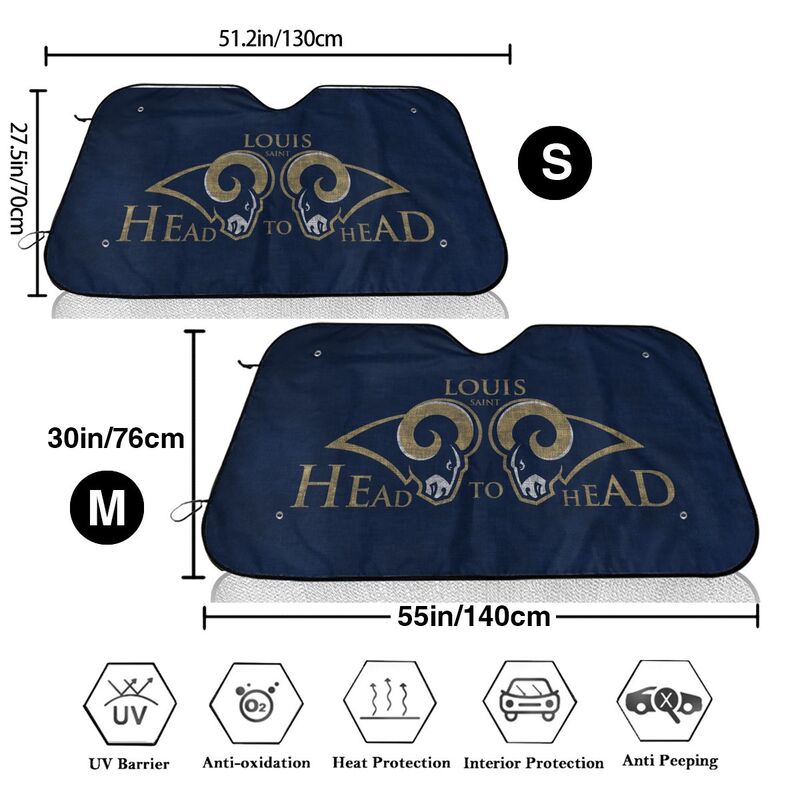Los Angeles Rams 2 Print Car windshield sunshades is suitable for front Car windshield sunshades