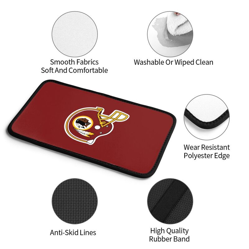 Car armrest box pad Washington Commanders 3 Printed central armrest box pad protective pad
