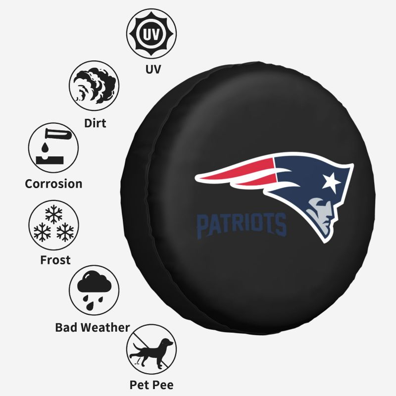 New England Patriots 2 Car tire protective cover waterproof and dustproof tire cover