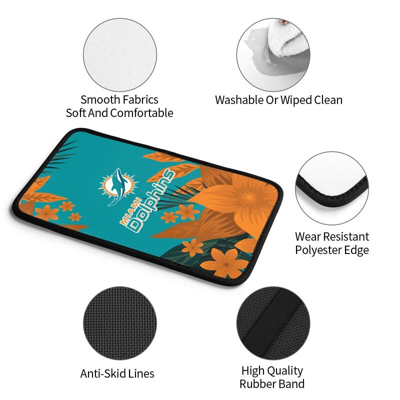 Miami Dolphins Car armrest box protective cover car center console armrest pad
