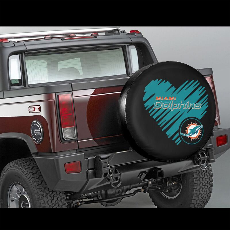 Miami Dolphins Printed car spare tire dust protection cover tire protection cover