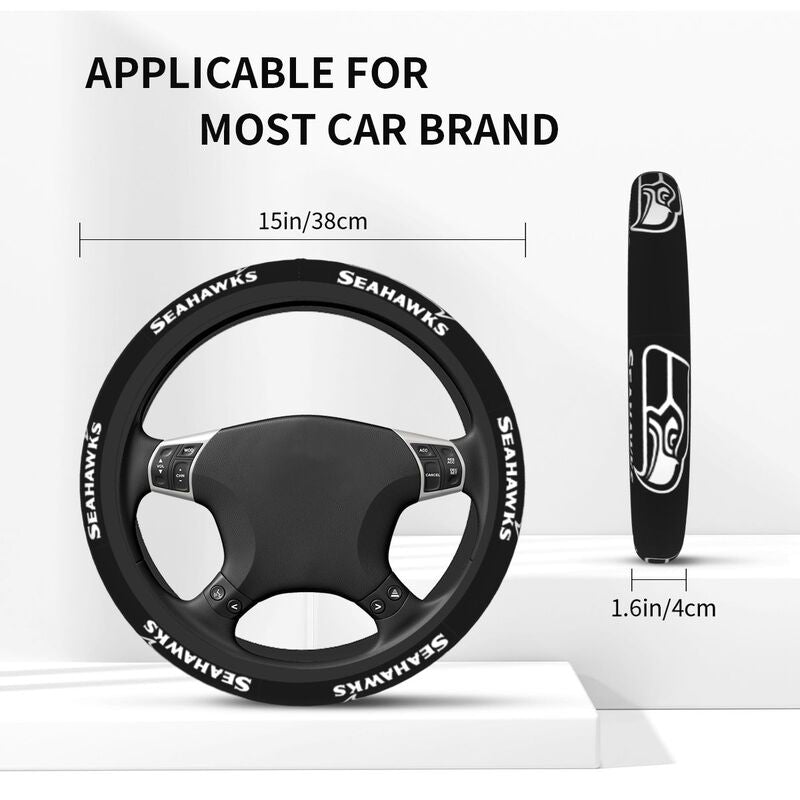 Seattle Seahawks 5 Printed car anti-skid cover elastic steering wheel cover