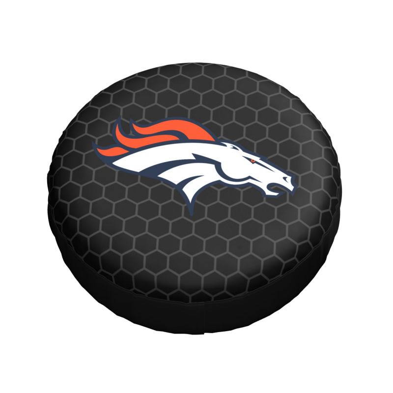 Denver Broncos Grid printed car tire cover dustproof and waterproof tire cover