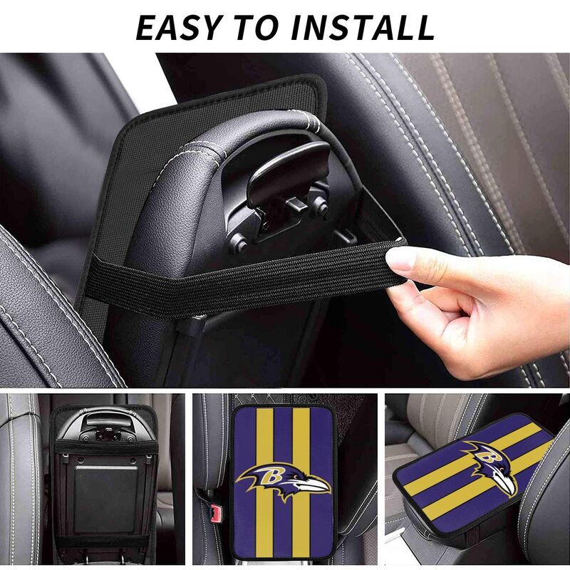 Baltimore Ravens Printed car armrest box pad anti-abrasion pad