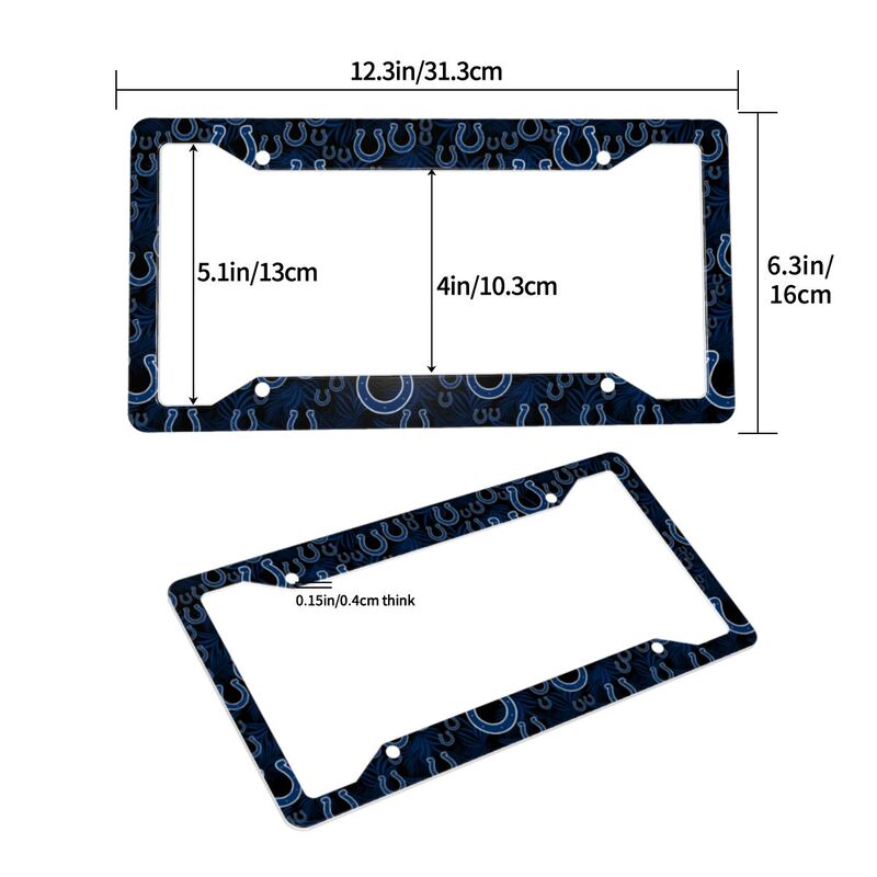 Indianapolis Colts Print Car license plate frame four hole license plate holder (one pair)