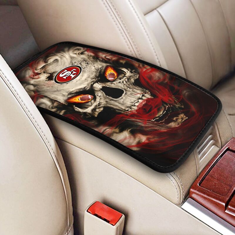 Car armrest box pad San Francisco 49ers 4 Printed central armrest box elbow pad