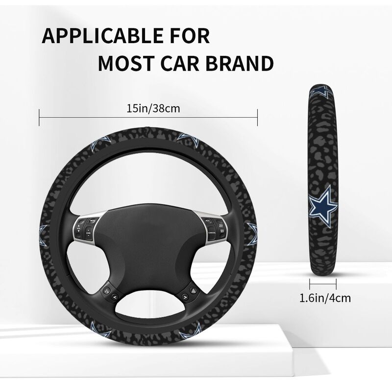 Dallas Cowboys Printed elastic steering wheel cover car anti-skid cover