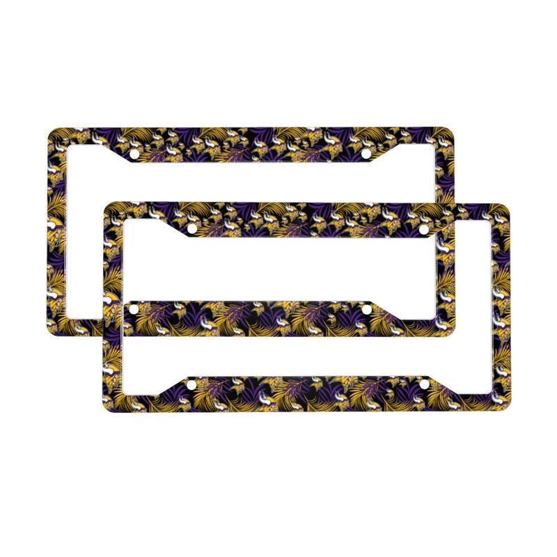 Minnesota Vikings Print Car license plate frame four hole license plate holder (one pair)