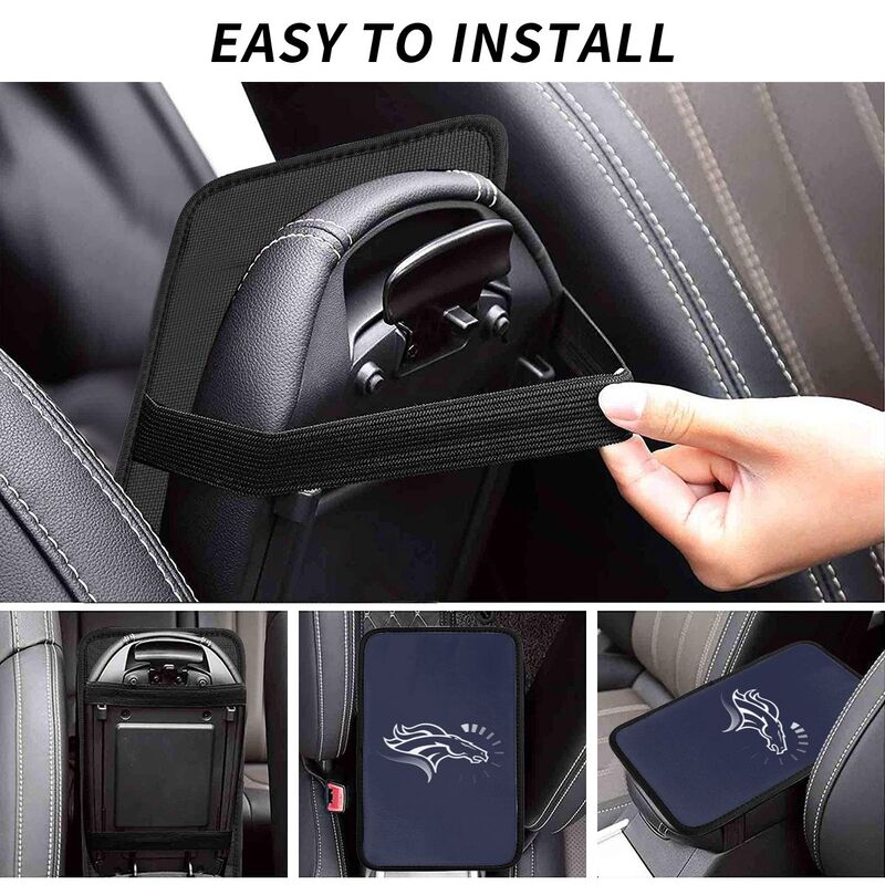 Denver Broncos Printed car armrest box pad anti-abrasion pad