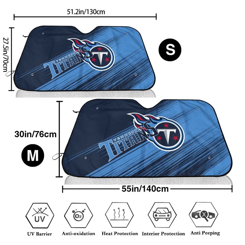 Tennessee Titans 2 Print car windshield sunshade panel car windshield sunshade cover multiple sizes