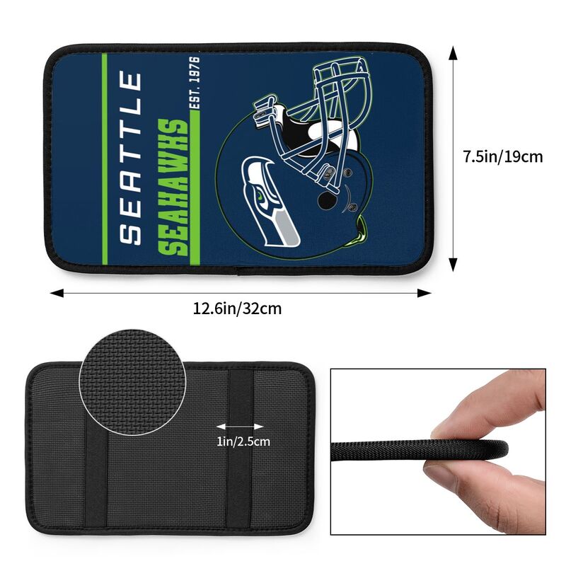 Seattle Seahawks Print car armrest box cushion armrest protective cover