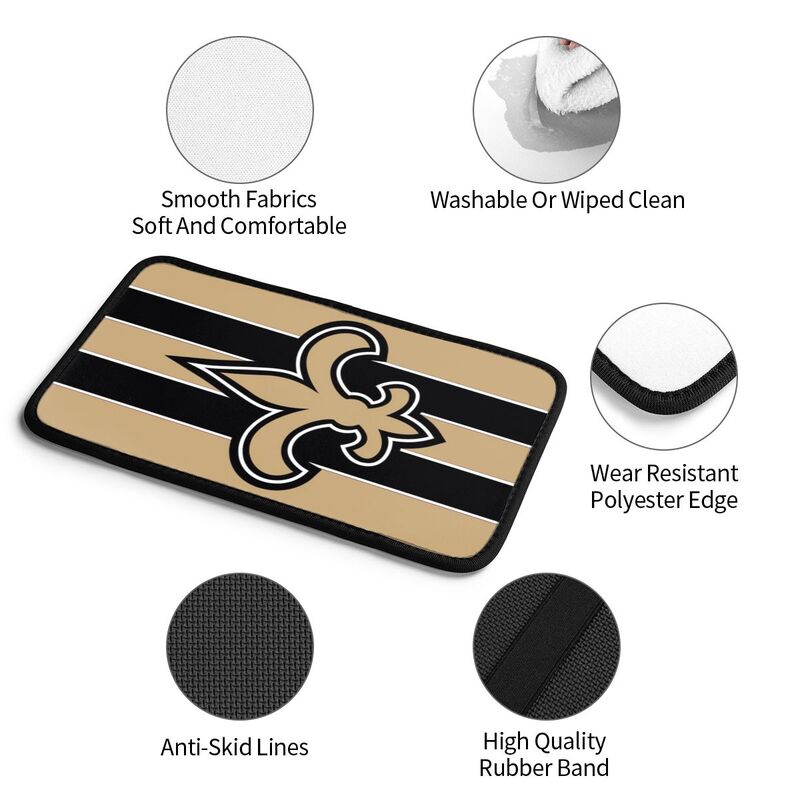 New Orleans Saints1 Printed car center armrest box pad anti slip pad