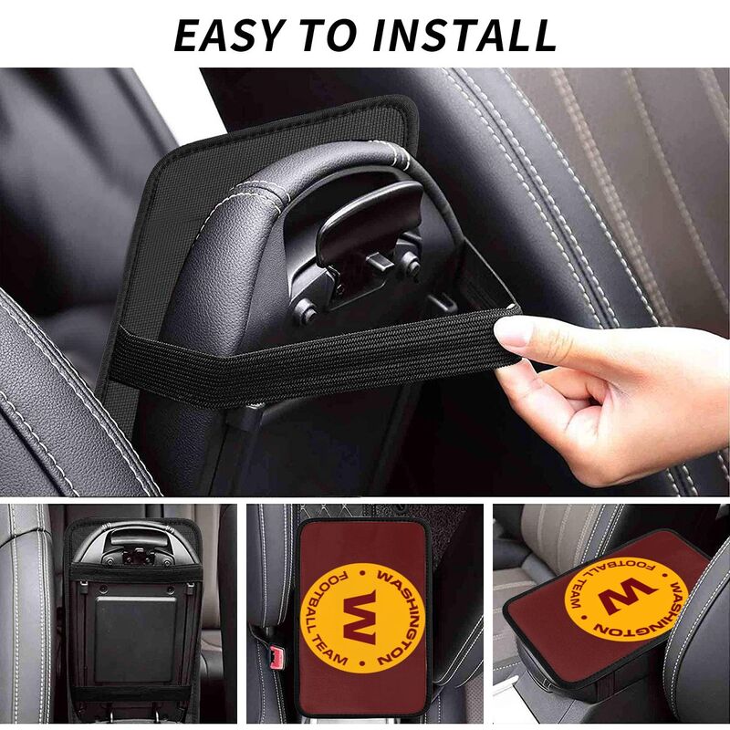Car armrest box pad Washington Commanders 1 Printed center armrest box pad protective pad