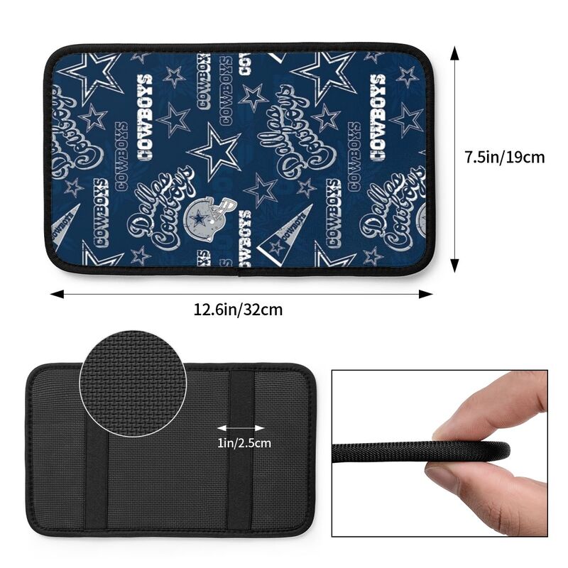 Car armrest box pad Dallas Cowboys Printed central armrest box cushion protective pad