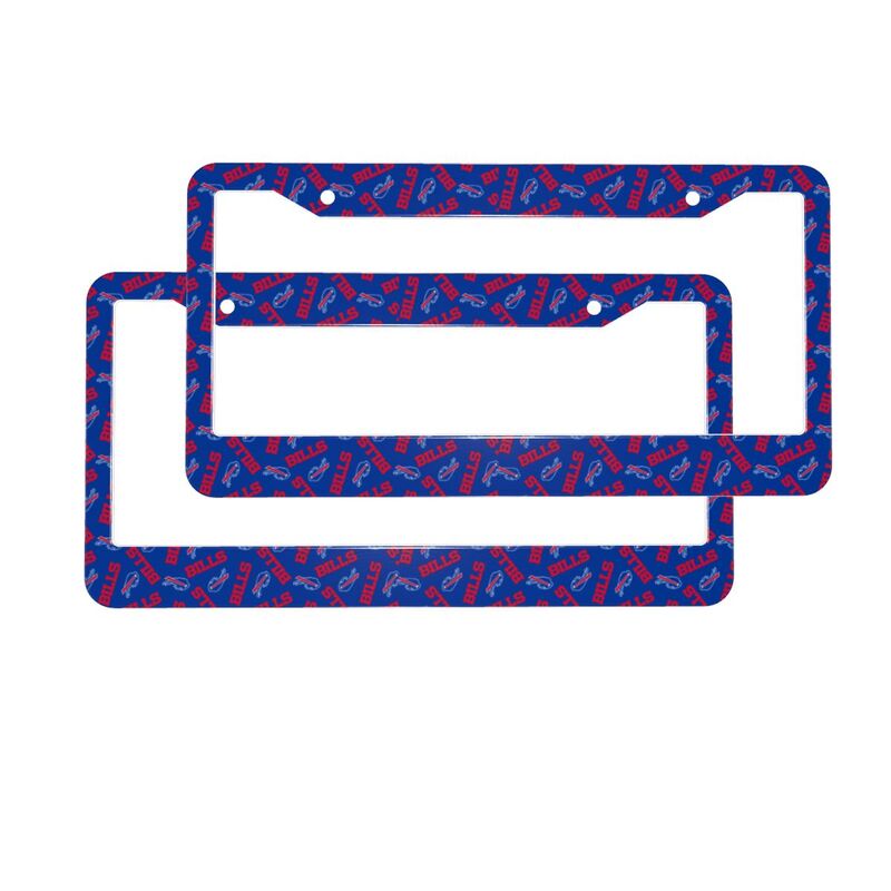 Buffalo Bills Print front rear license plate holder circular hole license plate holder (one pair)