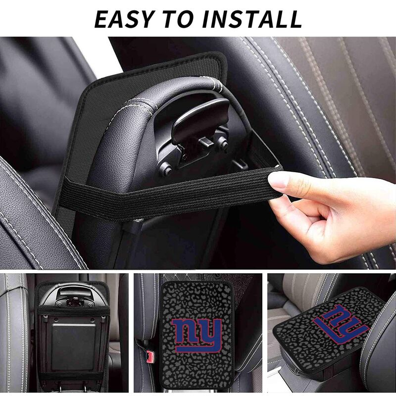 New York Giants printed Car handrail box cushion Personalized car armrest cover