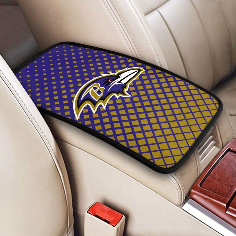 Baltimore Ravens Car handrail box cushion Personalized printed car armrest cover