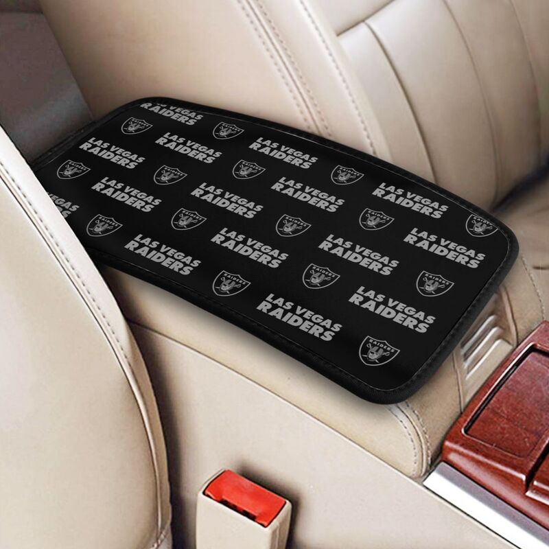 Car armrest box pad Las Vegas Raiders Printed central armrest box pad protective pad