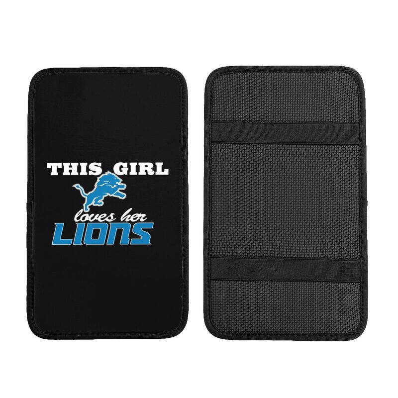 Detroit Lions Printing car center console pad car armrest protective cover