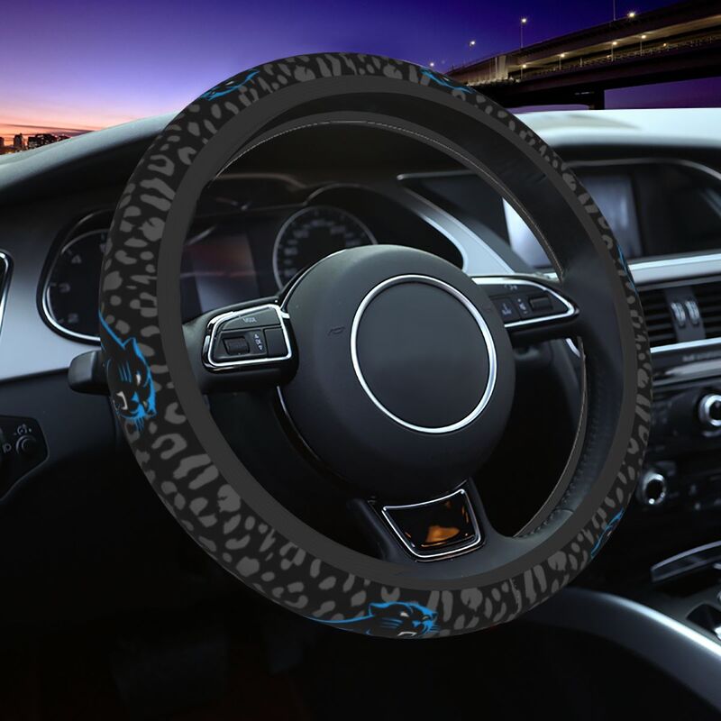 Carolina Panthers Printed elastic steering wheel cover car anti-skid cover