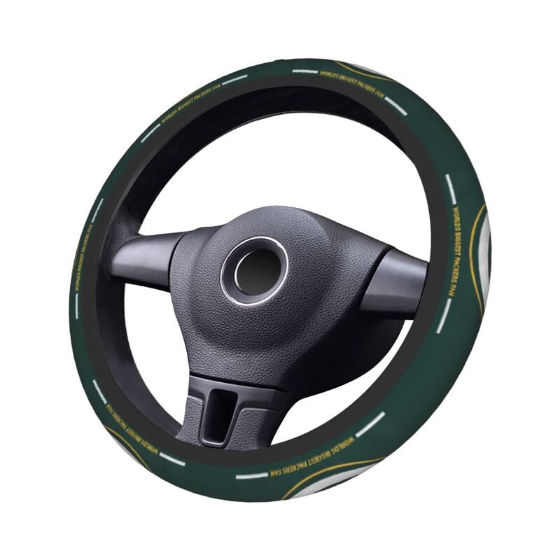 Green Bay Packers 2 Printed breathable elastic steering wheel anti slip cover