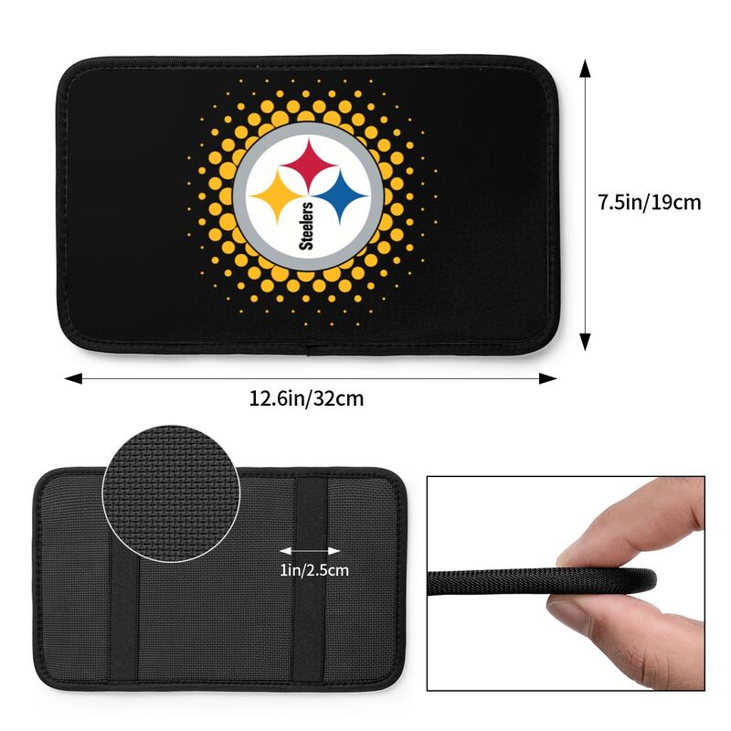 Pittsburgh Steelers Printed car armrest box cushion armrest protective cover