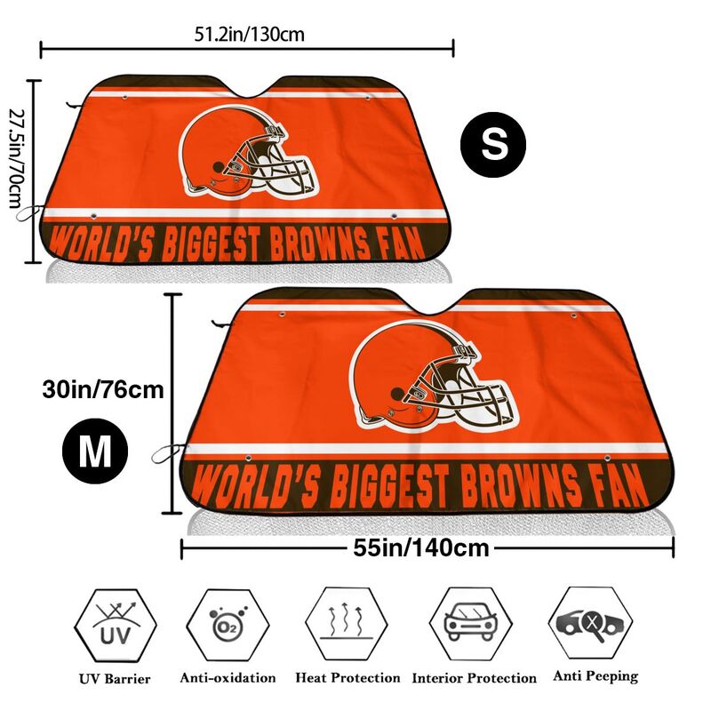 Cleveland Browns Printing is suitable for car front windshield sunshades Car windshield sunshades