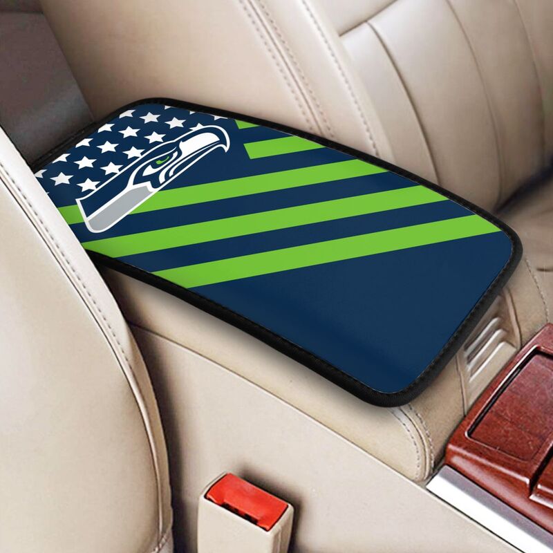 Seattle Seahawks1 Printed car armrest box pad anti-abrasion pad