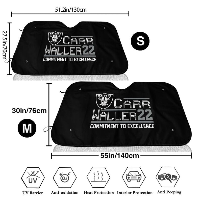 Las Vegas Raiders Print is suitable for front Car windshield sunshades Car windshield sunshades