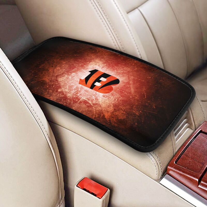 Car armrest box pad Cincinnati Bengals4 Printed central armrest box pad anti slip pad