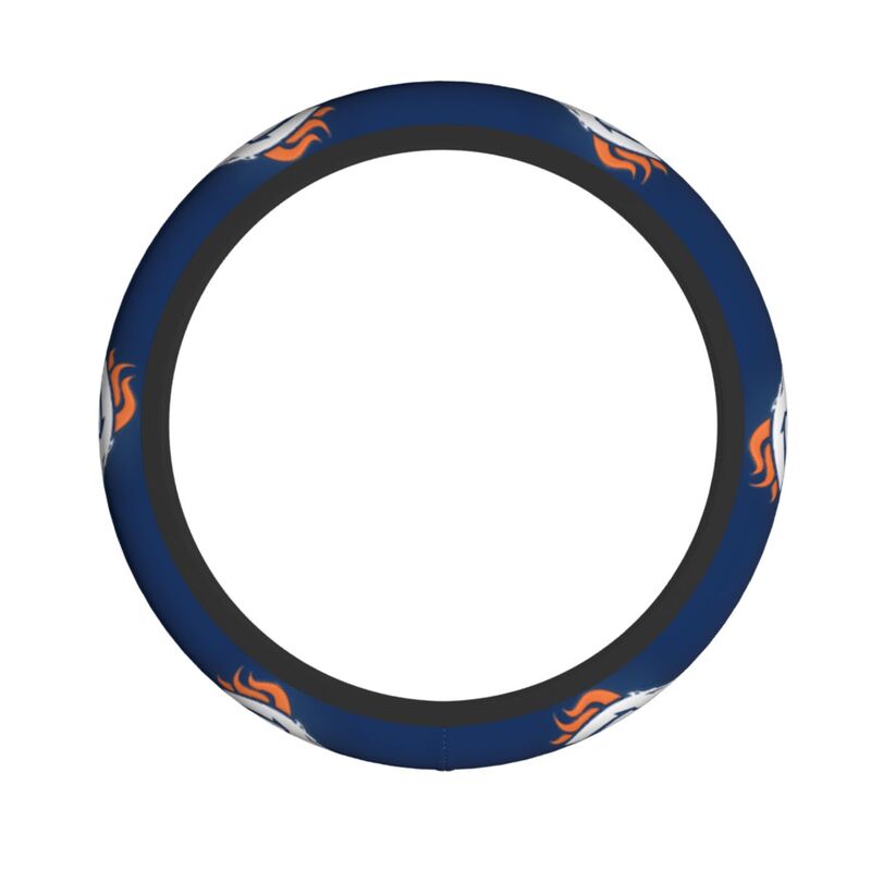 Denver Broncos Printed breathable elastic steering wheel protective cover