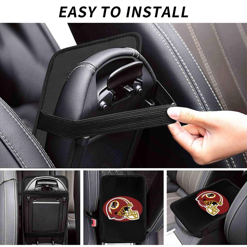 Car armrest box pad Washington Commanders 5 Printed central armrest box pad protective pad