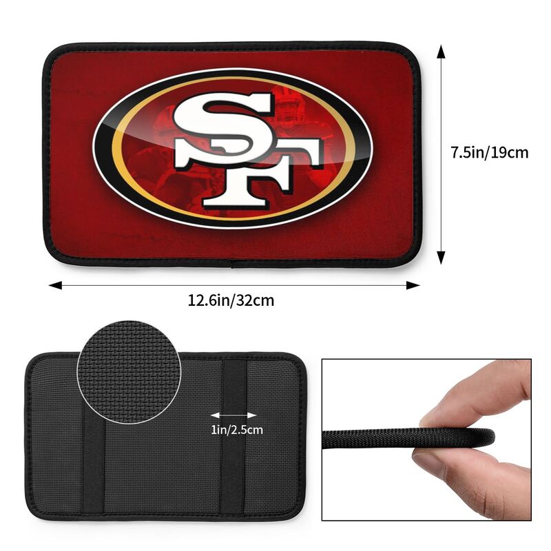 Car armrest box pad San Francisco 49ers 1 Printed central armrest box cushion protective pad