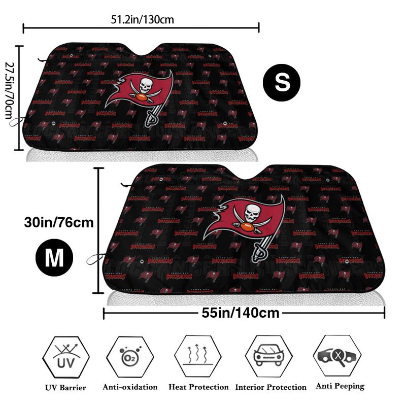 Tampa Bay Buccaneers Printed is suitable for front Car windshield sunshades Car windshield sunshades