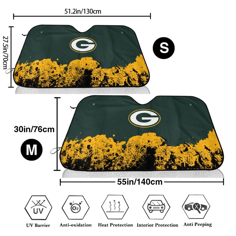 Green Bay Packers Print car front windshield sunshade car windshield sunshade (multi size)